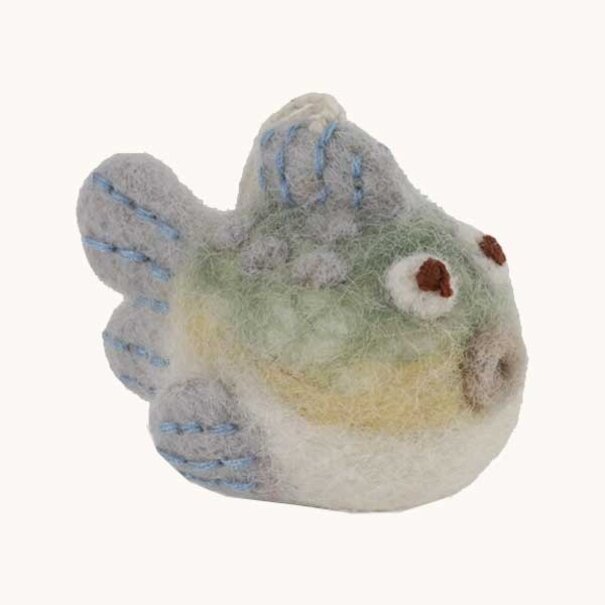 Gry & Sif Puffer Fish - Green/Grey