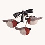 Mini round rusti red birds
