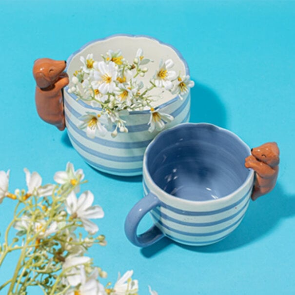 Sass & Belle Peeking Sausage Dog Planter