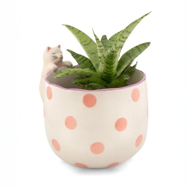 Sass & Belle Peeking Cat Planter