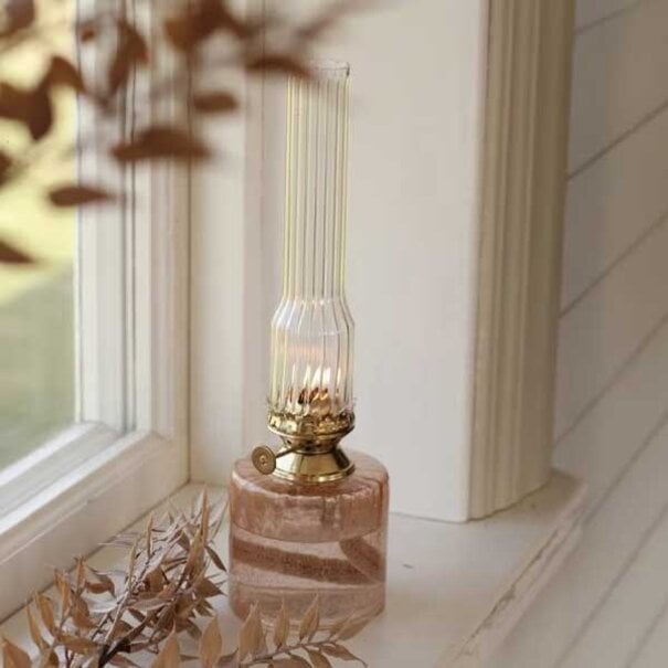 Strömshaga Kerosene Lamp Elvira Ash Pink Small