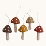 Rusty Red Mushrooms - Set of 5
