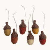 Rusty Red Acorns - Set of 6