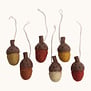 Rusty Red Acorns - Set of 6