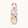 Plastic Kids Drinking Bottle with ABC Print -  Pink - 550 ml