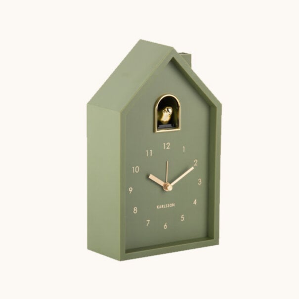 Karlsson Alarm clock Modern Cuckoo Oro  luxury green