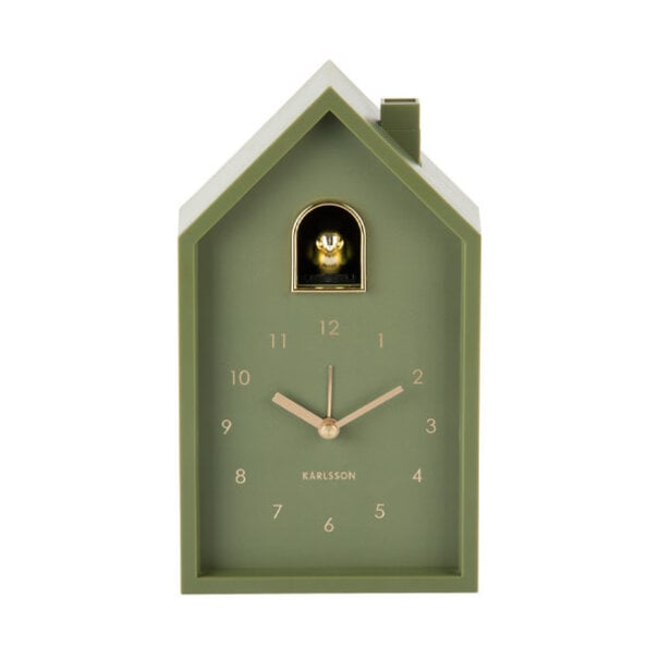 Karlsson Alarm clock Modern Cuckoo Oro  luxury green