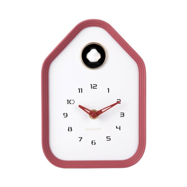 Karlsson Wall/table clock Reina Cuckoo  burgundy red