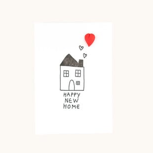 New Home | Kaart met hartjes pin