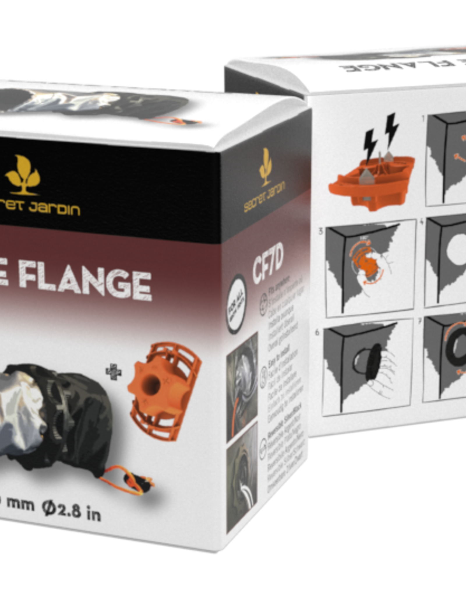 Secret Jardin SECRET JARDIN CF7D KABEL DOORVOER DUBBELE SOK Ø 70 MM