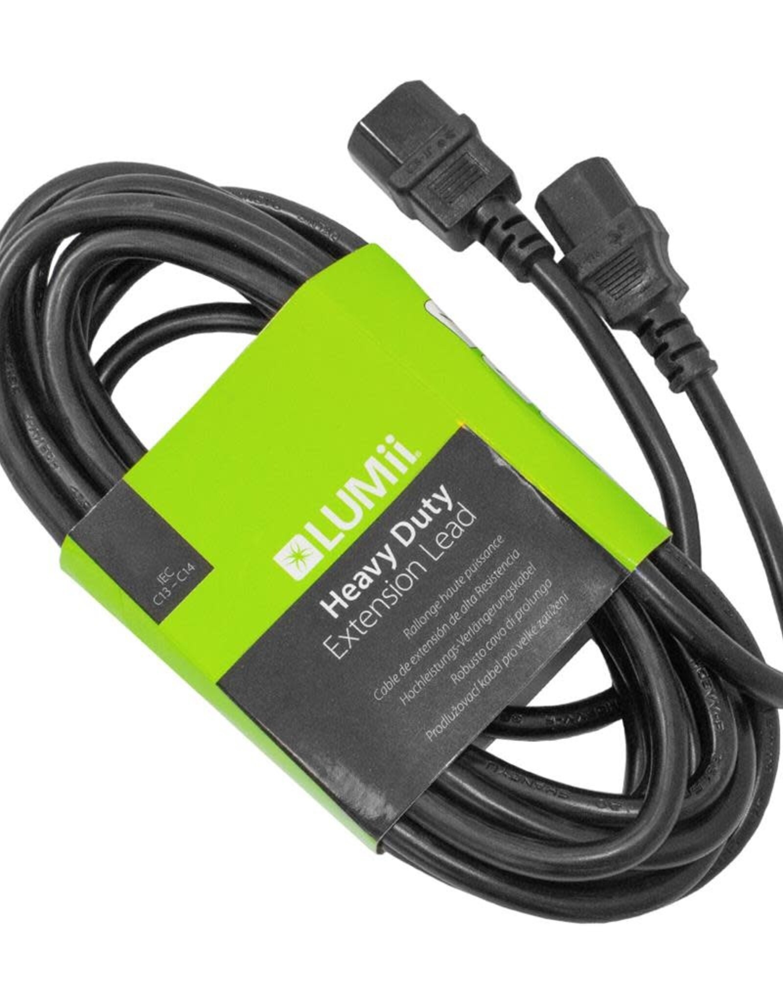 LUMii LUMii Heavy Duty verlengkabel C13/C14 - 5m