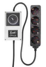 LUMii LUMii BLACK 4-Way Schuko (CEE 7/3) Contactor Timer