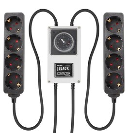 LUMii LUMii BLACK 8-Way Schuko (CEE 7/3) Contactor Timer