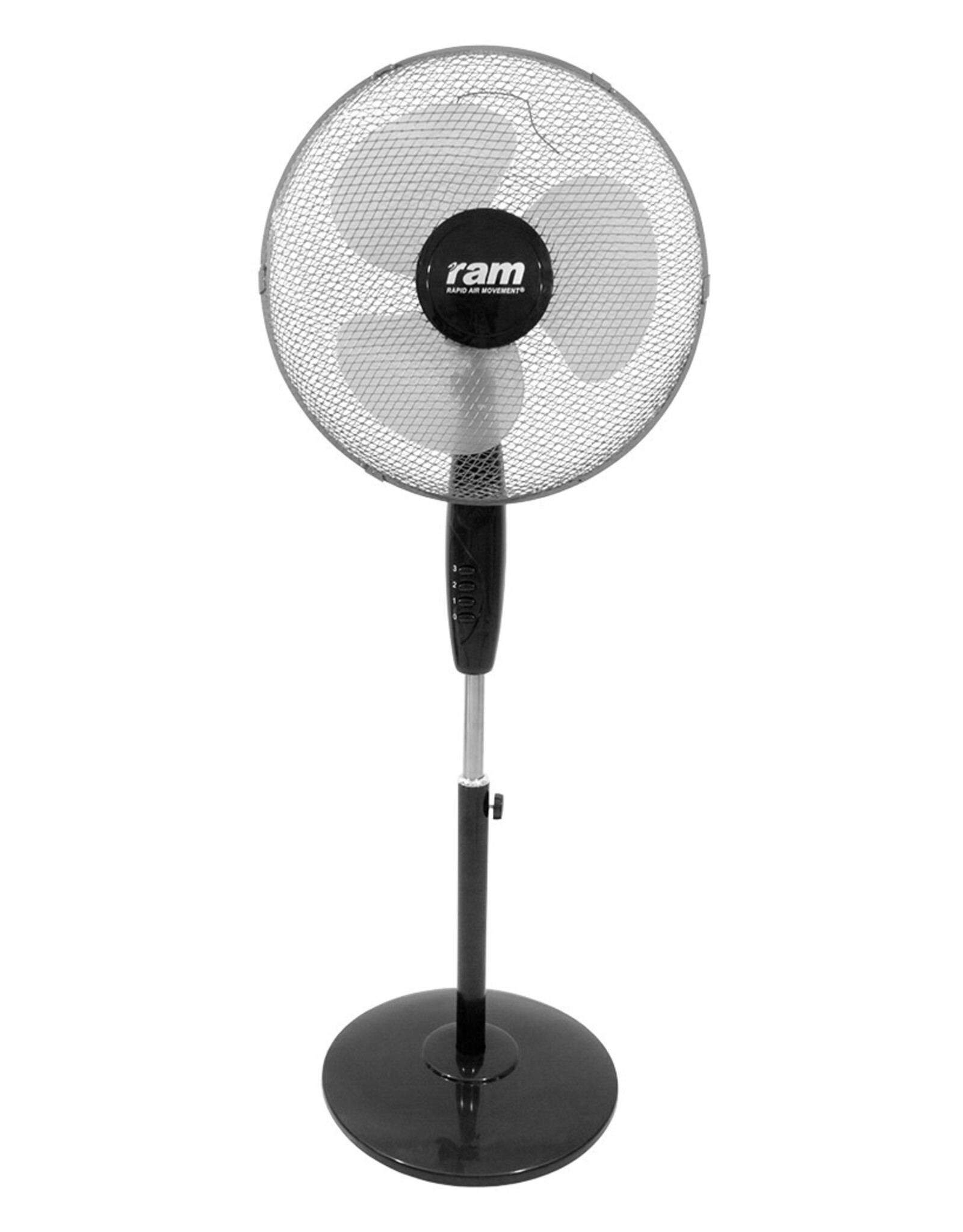 RAM RAM 400mm Pedestal Fan (16") Solid Base - 3 Speed