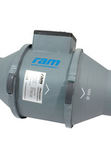 RAM RAM Mixed-Flow Inline Fan 100mm - 199m³/hr - Low Speed - 165m³/hr