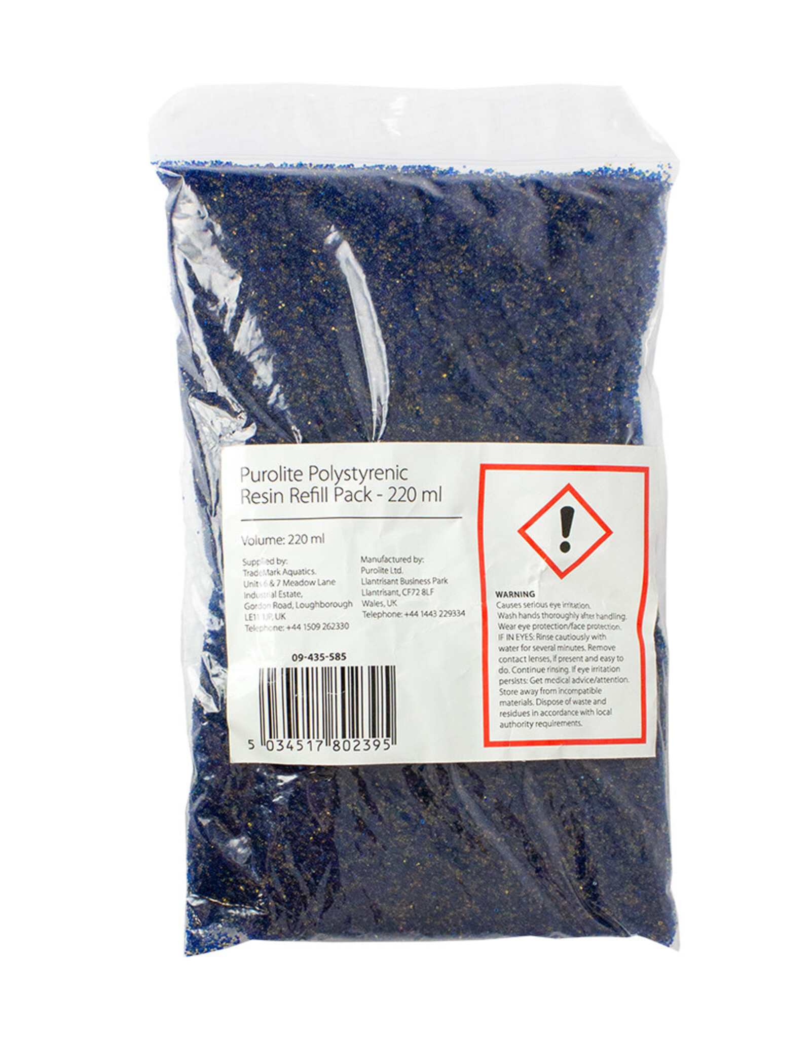 Wit merk Purolite Polystyrenic Resin Refill Pack - 220ml - To suit Inline DI Resin Water Filter