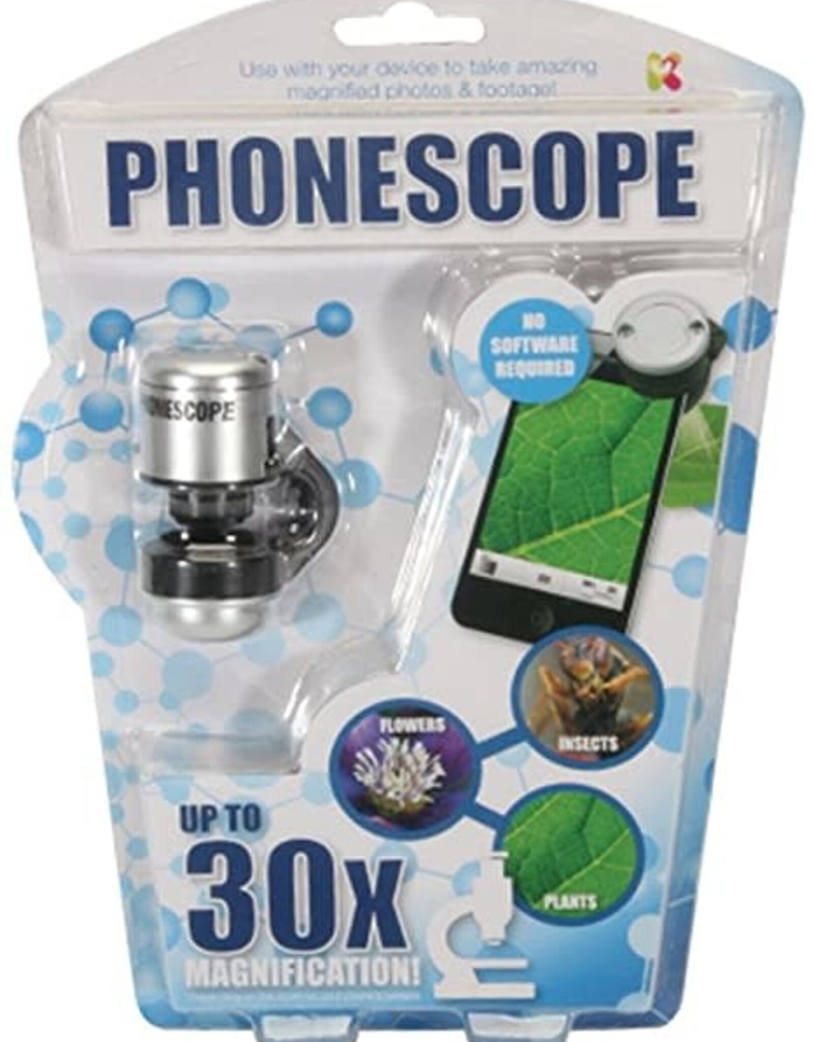 Wit merk Phonescope - Up to 30x Magnification using devices digital zoom
