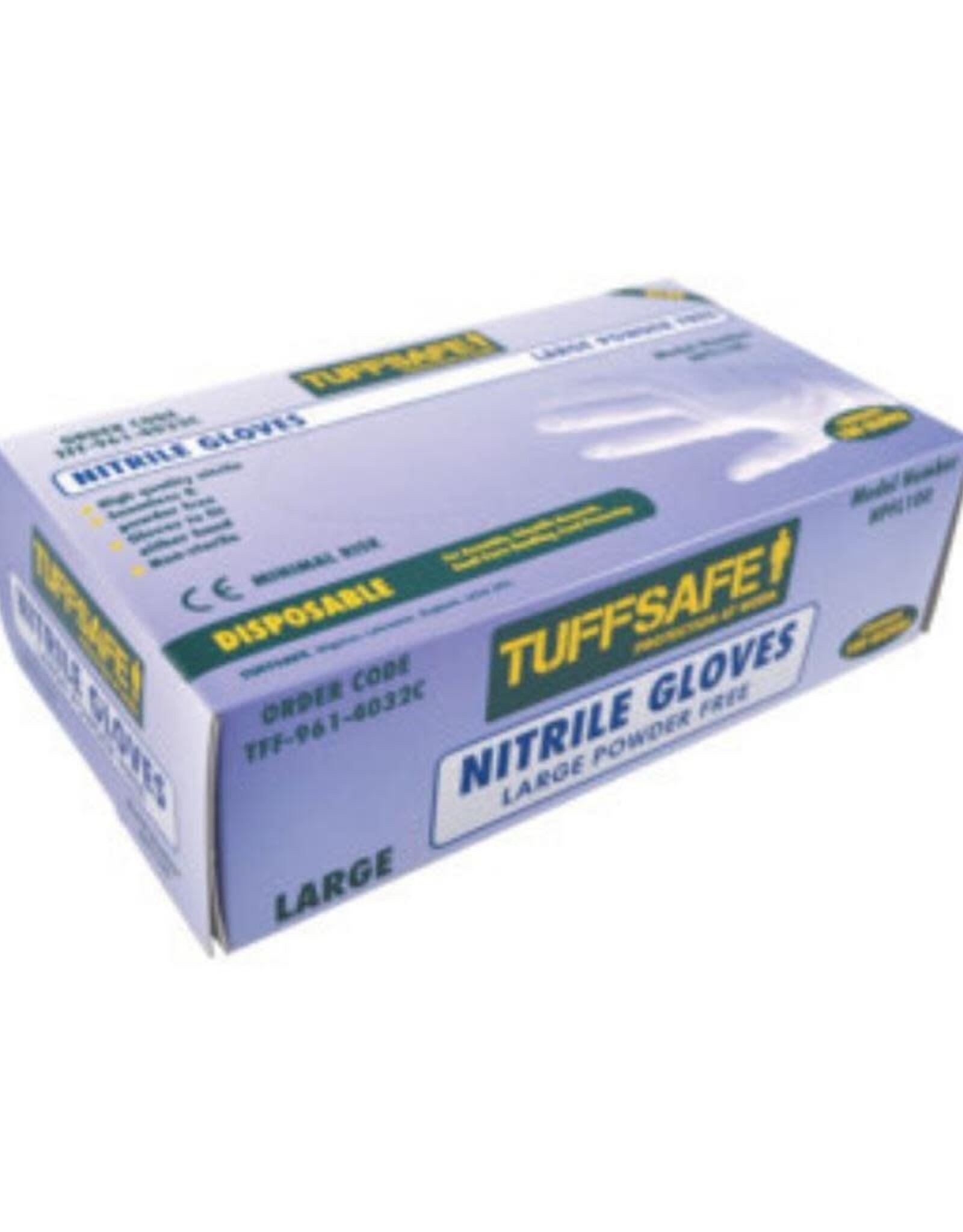 Nitrile Blue Nitrile Gloves - Box of 100 - XL - Powder Free, Disposable
