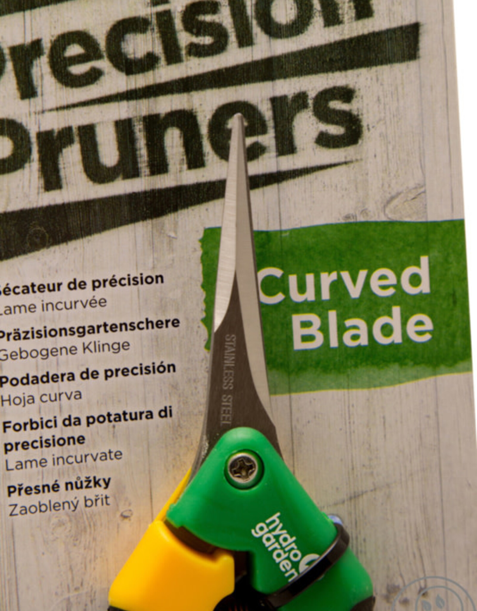 Hydro Garden Stainless Steel Curved Blade Precision Pruners