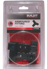 BUILDiT BUILDiT Black 3 Way Corner Connector BUILDiT BUILDiT Black 3 Way Corner Connector