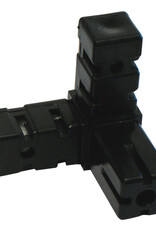 BUILDiT BUILDiT Black 3 Way Corner Connector BUILDiT BUILDiT Black 3 Way Corner Connector
