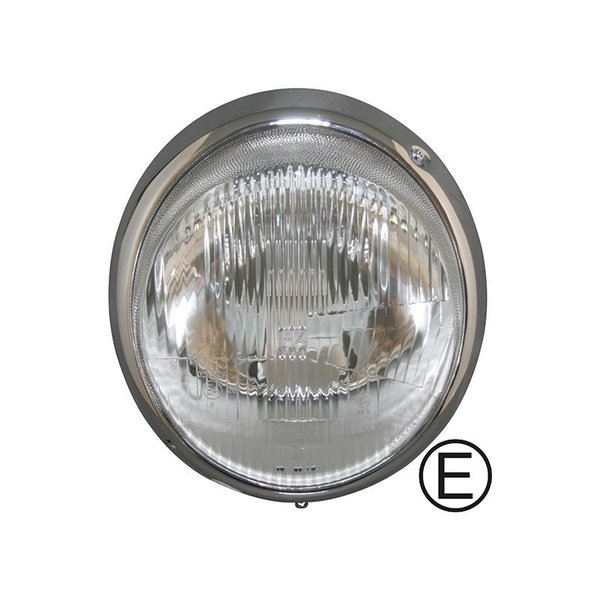 Headlamp with chrome rim, E-marked (Porsche 911 - 1970-1983)