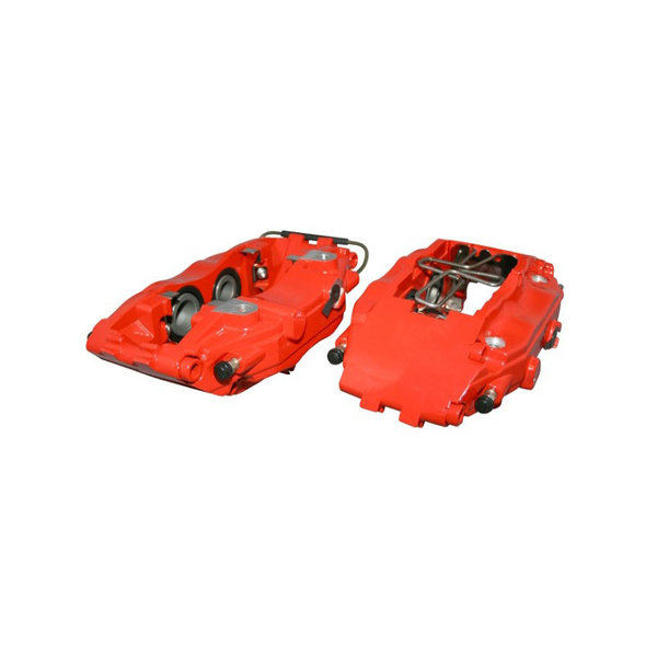 Brake caliper set, left/right, front, sport, red, powder coating, new, without E-mark (Porsche 911 - 1989-1998)