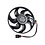 Electric fan, left, 300 W, 300 mm (Porsche Cayenne - 2003-2010)