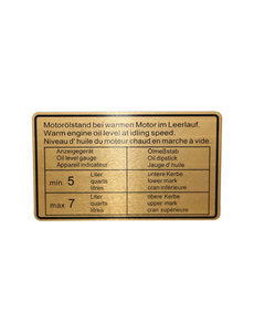  Sticker, engine oil level (Porsche 911 - 1970-1973 / Porsche 914 - 1970-1976)