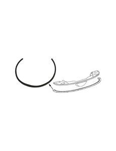  Tread for engine cover plate, 830 mm, rubber (Porsche 356 - 1950-1965)