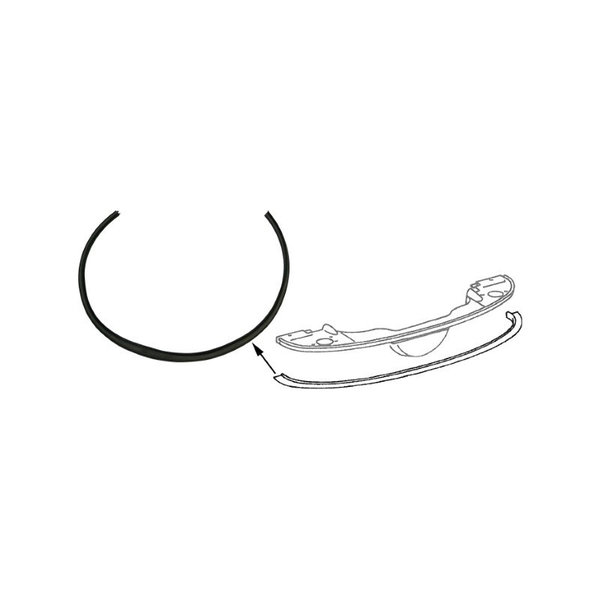 Tread for engine cover plate, 830 mm, rubber (Porsche 356 - 1950-1965)