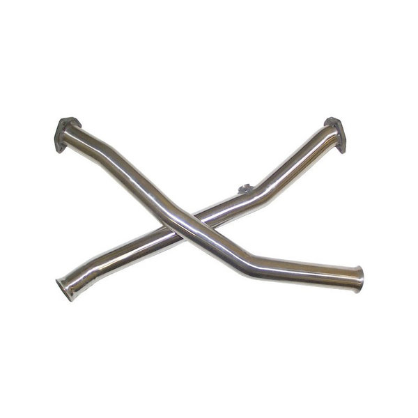 Cross pipe set without catalytic converter, Stainless Steel, "Gillet" (Porsche 911 - 1994-1998)