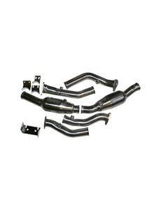  Catalytic converter set, Sport, 100 cells for Bischoff/Gillet exhaust system. Stainless Steel, polished (Porsche 911 - 1994-1998)