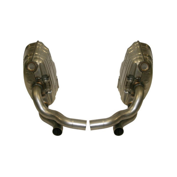 Exhaust set, Sport, rear, OE style, Stainless Steel (Porsche 911 - 2008-2012)