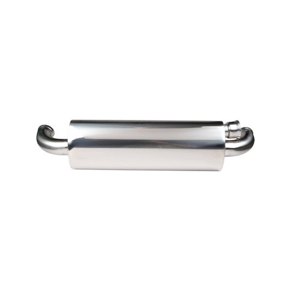 Exhaust with 2 outlets and block-off possibility in one side, Sport, stainless steel, polished. With TÜV/EEC approval (Porsche 911 - 1989-1994)
