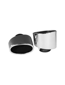  Tail pipe kit, left/right, Chrome. To be mounted on the original exhaust (Porsche 911 - 1994-1998)