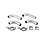 Tail pipe kit with clamps (complete kit not available from Porsche), stainless steel (Porsche 356 - 1960-1965)