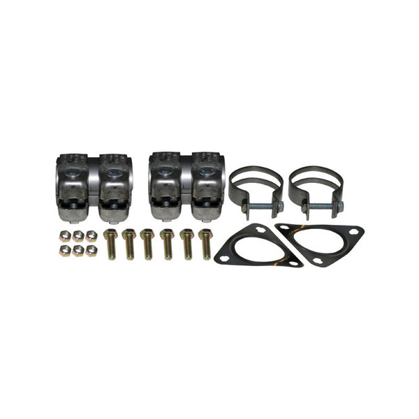 Mounting kit for dummy catalytic pipes with clamps, gaskets, nuts & bolts (Porsche 911 - 1997-2005)