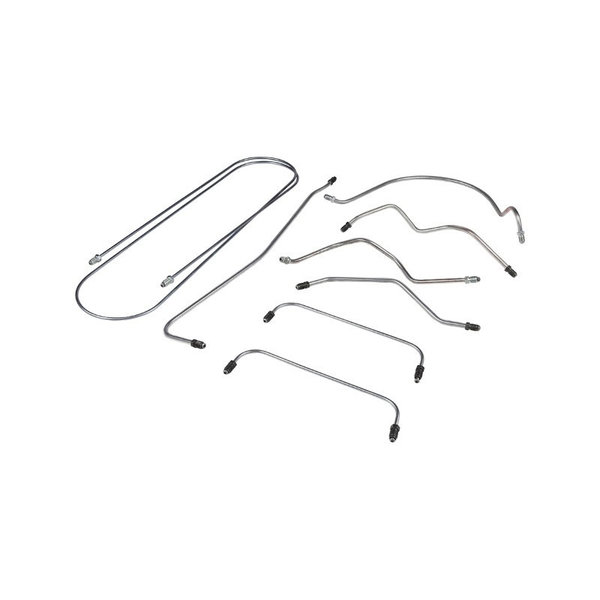 Brake line kit, 1 circuit brake system. With 8 lines for 1 vehicle (Porsche 356 - 1960-1965)