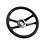 Steering wheel, RS style, leather black, Ø380 mm (15"), without horn button (Porsche 911 - 1970-1977 / Porsche 911/912 - 1965-1969 / Porsche 914 - 1970-1976)