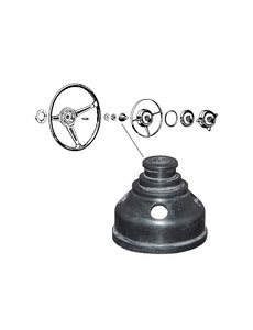  Steering wheel horn button rubber cap (Porsche 356 - 1960-1965 / Porsche 911/912 - 1965-1969 / Porsche 914 - 1970-1976)