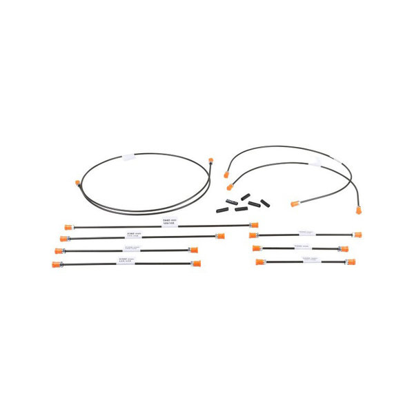 Brake line kit, 2 circuit brake system (not for models with brake booster). With 10 lines for 1 vehicle (Porsche 911 - 1970-1973 / Porsche 911/912 - 1965-1969)