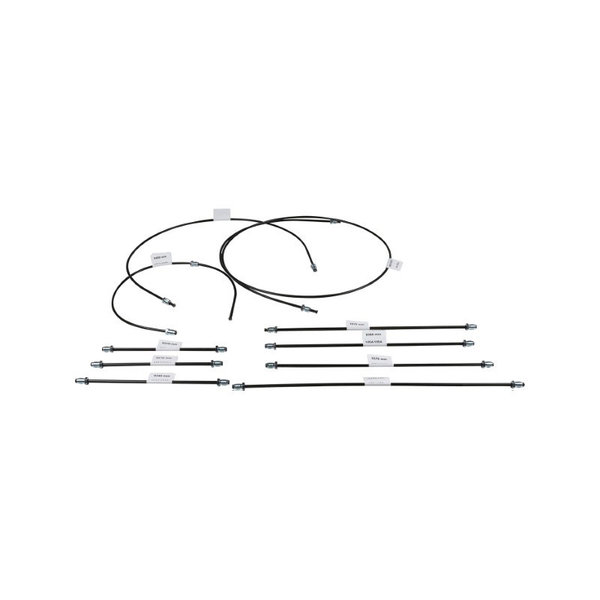 Brake line kit, 1 circuit brake system. With 10 lines for 1 vehicle. RHD (Porsche 911/912 - 1965-1969)