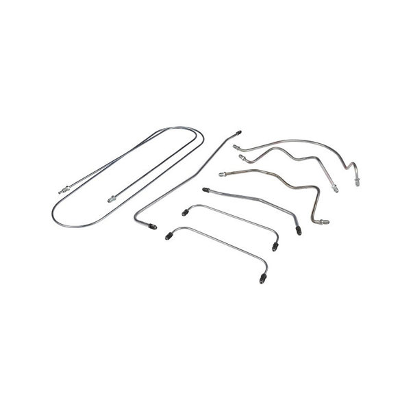 Brake line kit, 1 circuit brake system. With 8 lines for 1 vehicle (Porsche 356 - 1950-1960)