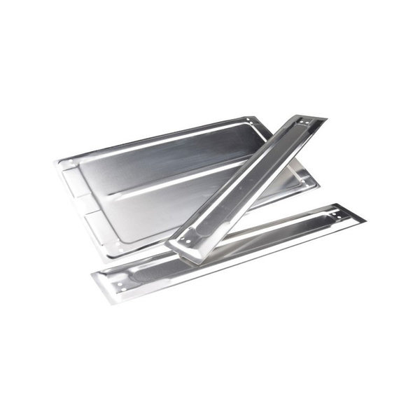 Reinforcement plate set in aluminium for Targa roof, 3 pcs., OE quality (Porsche 911 - 1970-1993 / Porsche 911/912 - 1965-1969)