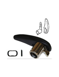  Lock for vent window, black/chrome, right (Porsche 911 - 1970-1977 / Porsche 911/912 - 1965-1969)