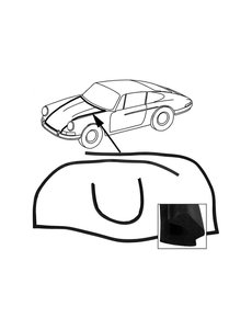  Seal for bonnet, front (2 pcs.) (Porsche 911 - 1970-1973 / Porsche 911/912 - 1965-1969)