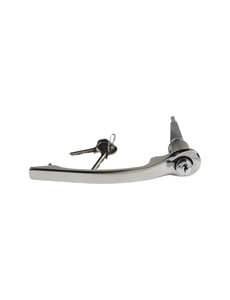  Door handle with lock cylinder and key, chrome, left (Porsche 911/912 - 1965-1969)