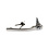 Door handle with lock cylinder and key, chrome, left (Porsche 911/912 - 1965-1969)