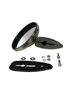  Door mirror with frame and rubber gasket, chrome, left/right (Porsche 911 - 1970-1977 / Porsche 911/912 - 1965-1969)
